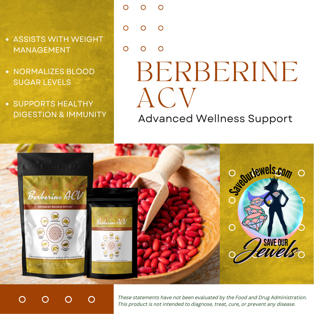 Berberine ACV - Multiple Sizes Available (Reduces Blood Sugar, Anti-Cancer, Supports Digestion & Immunity)