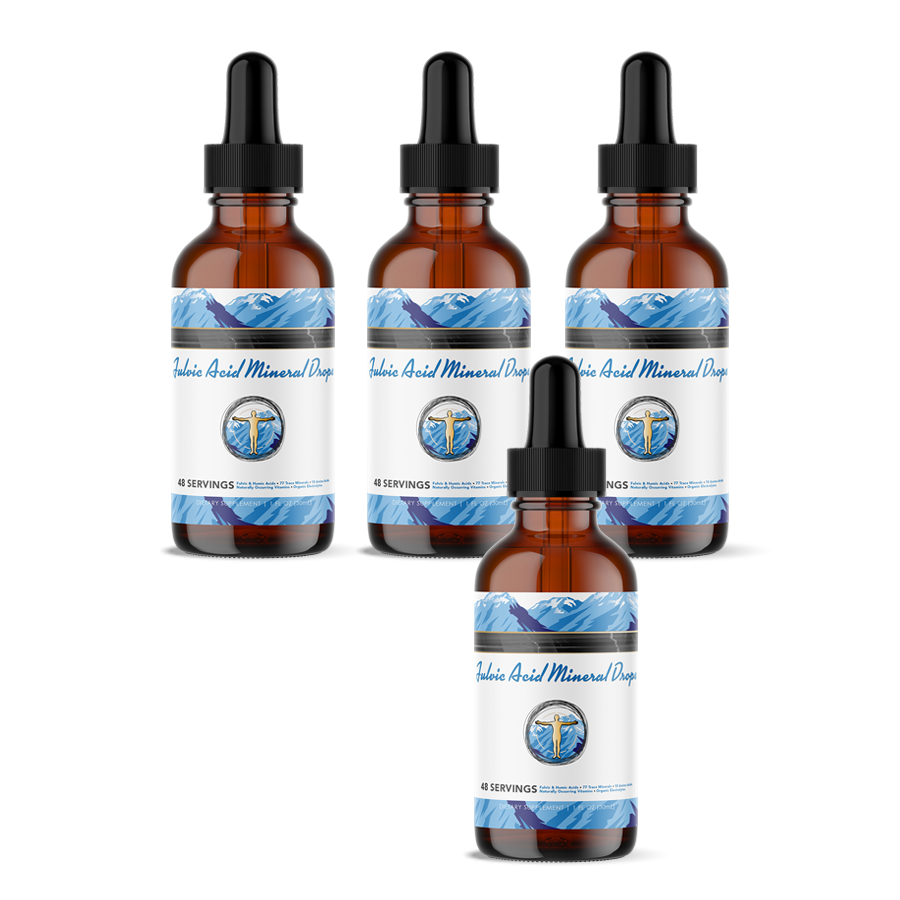 Fulvic Acid Mineral Liquid & Powder - Chelates Heavy Metals, 70+ Minerals & Electrolytes (Lasts 3-4 Months)