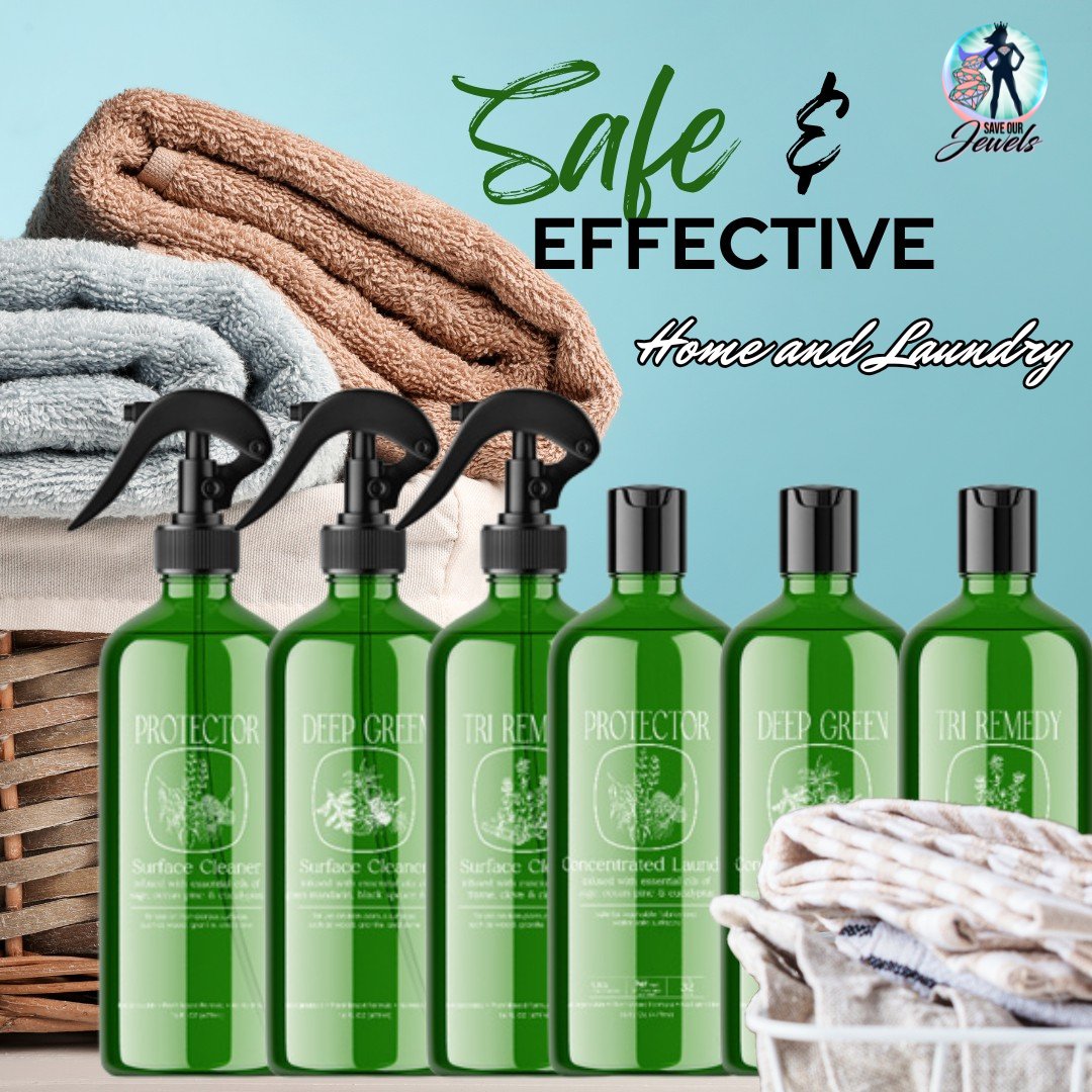 Non-Toxic Laundry Concentrate Set – Safe for Kids & Pets | Natural & Plant-Based (32 Loads)