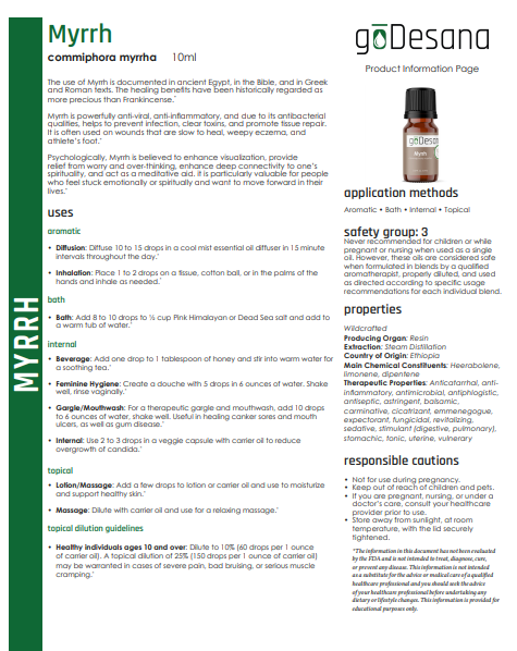 Frankincense & Myrrh Essential Oil Duo