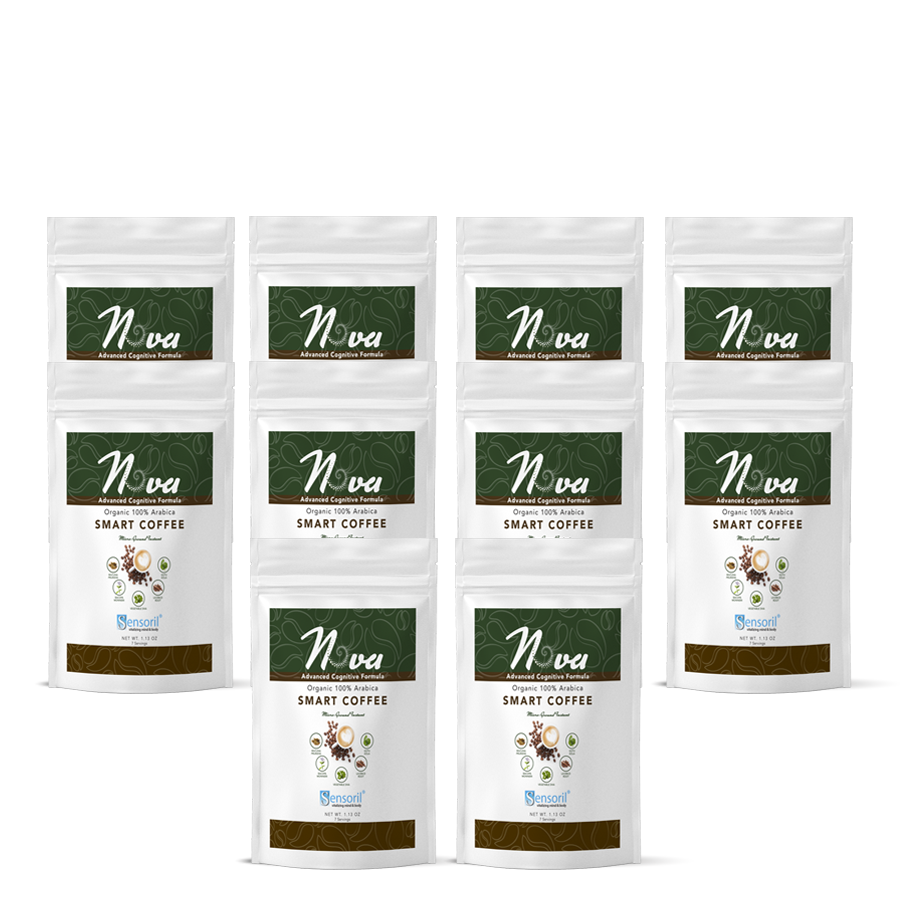 Nova Organic Smart Coffee for Cognitive Function, Memory, Focus, and Motivation