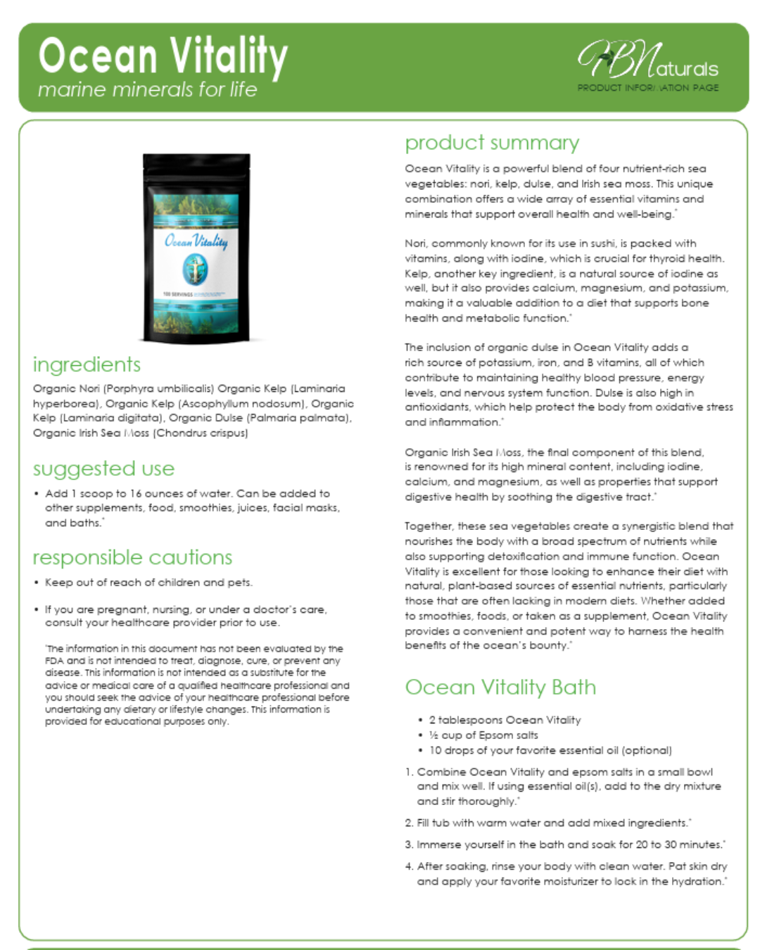 Ocean Vitality Thyroid and Mineral Support - 100 Servings