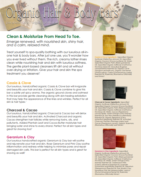 Luxury Organic Hair & Body Bars - 6 Types. Lasts a Full Month! - Subscribe & Save