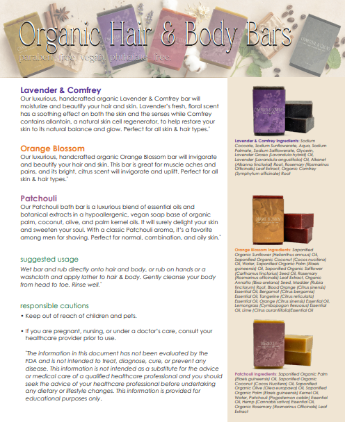 Luxury Organic Hair & Body Bars - 6 Types. Lasts a Full Month! - Subscribe & Save