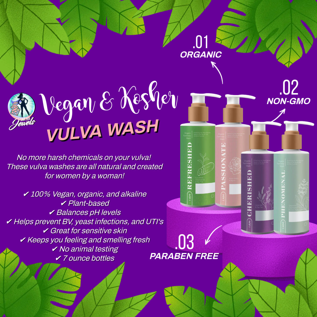 Certified Vegan, Organic, and Kosher Vulva Wash (4 Varieties - Full and Travel Sized) - Subscribe & Save!