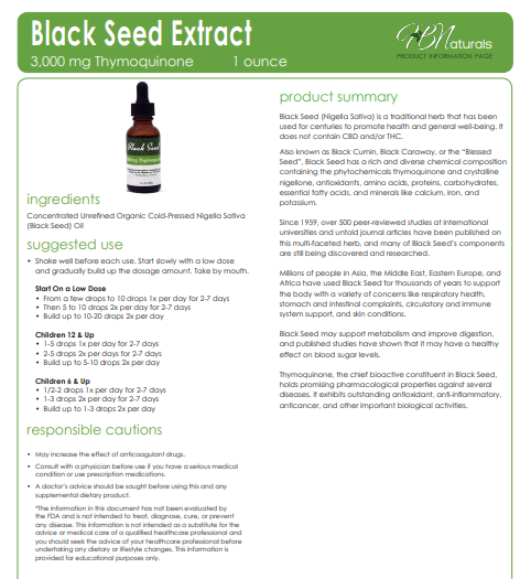 3,000 mg Thymoquinone Organic Cold Pressed Black Seed Oil - Pure & POTENT (BOGO FREE)