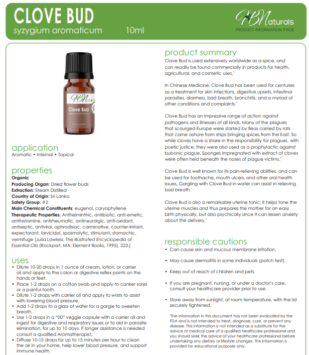 Clove Bud Essential Oil