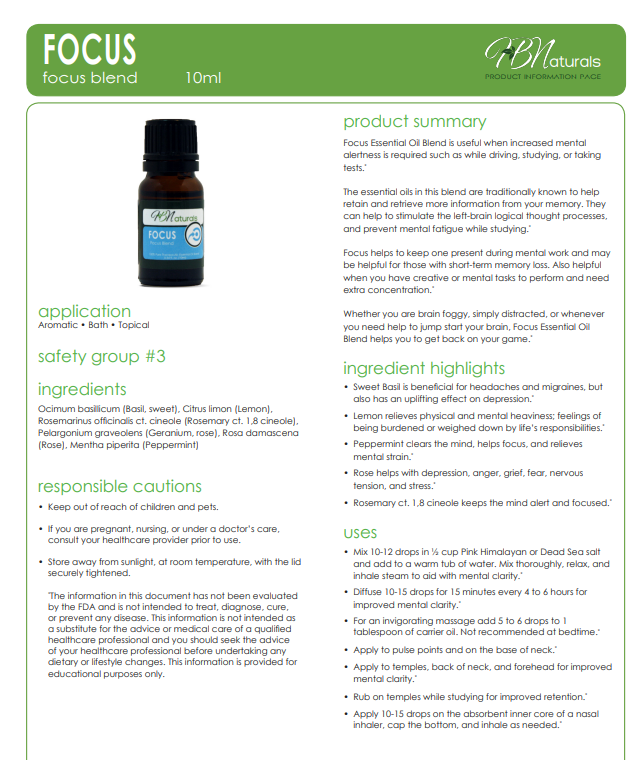 Focus Essential Oil