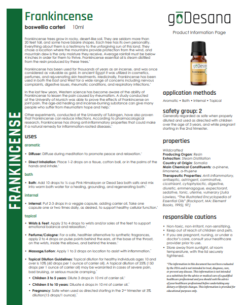 Frankincense Essential Oil