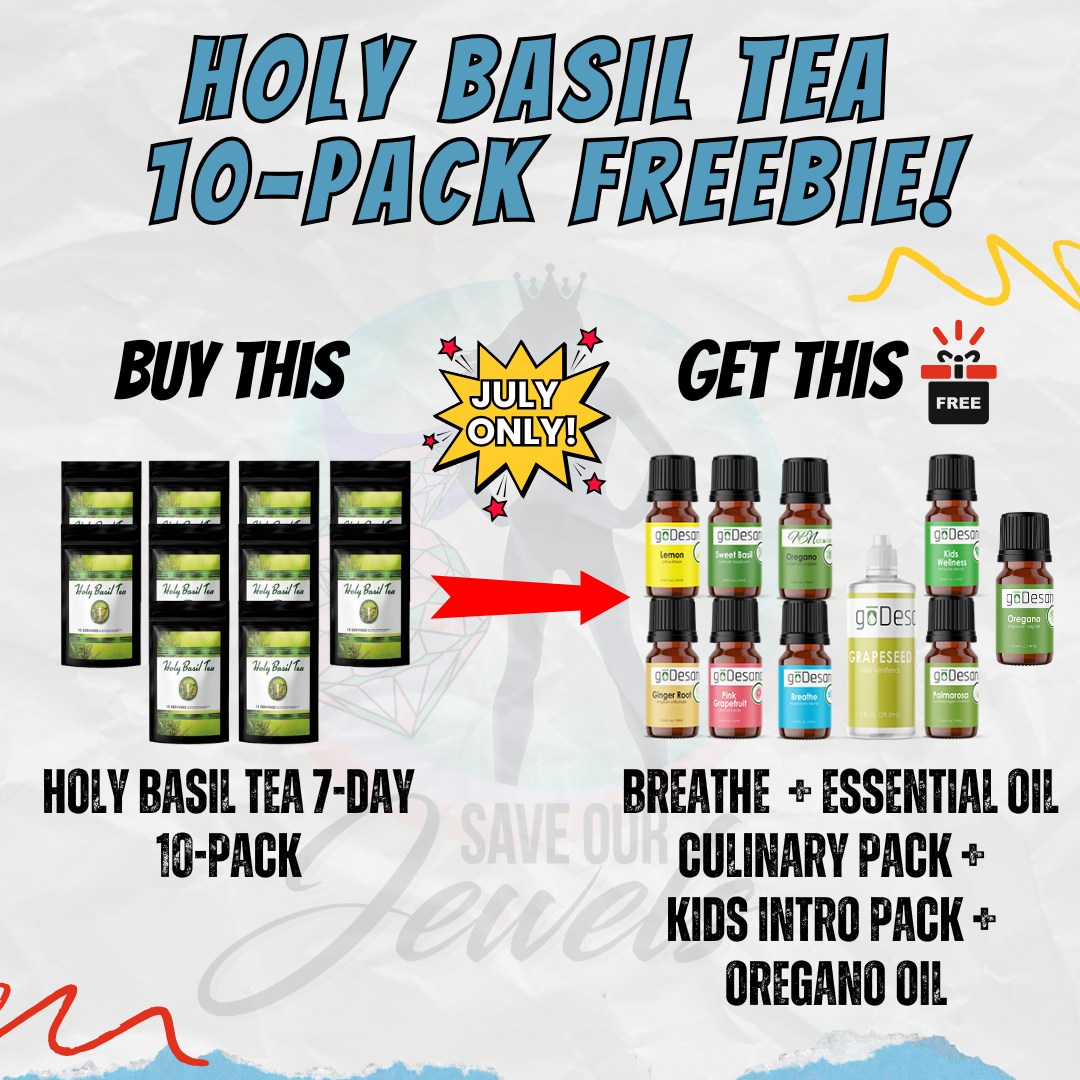 Holy Basil Tea - 60 Servings. Buy 3, Get 1 Free
