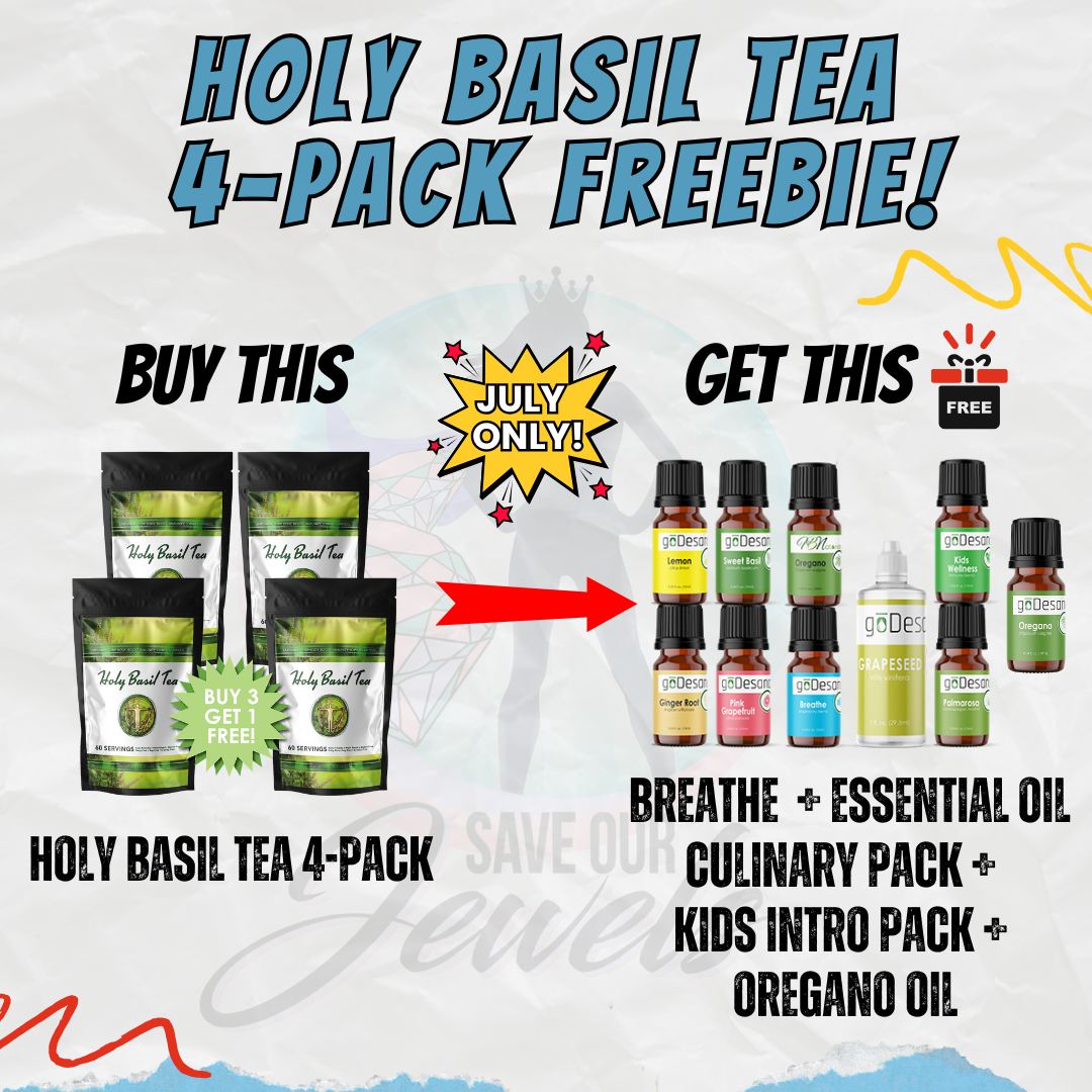 Holy Basil Tea - 60 Servings. Buy 3, Get 1 Free