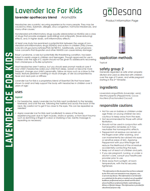 Lavender Ice Soothing Essential Oil Blend for Migraines and Headaches