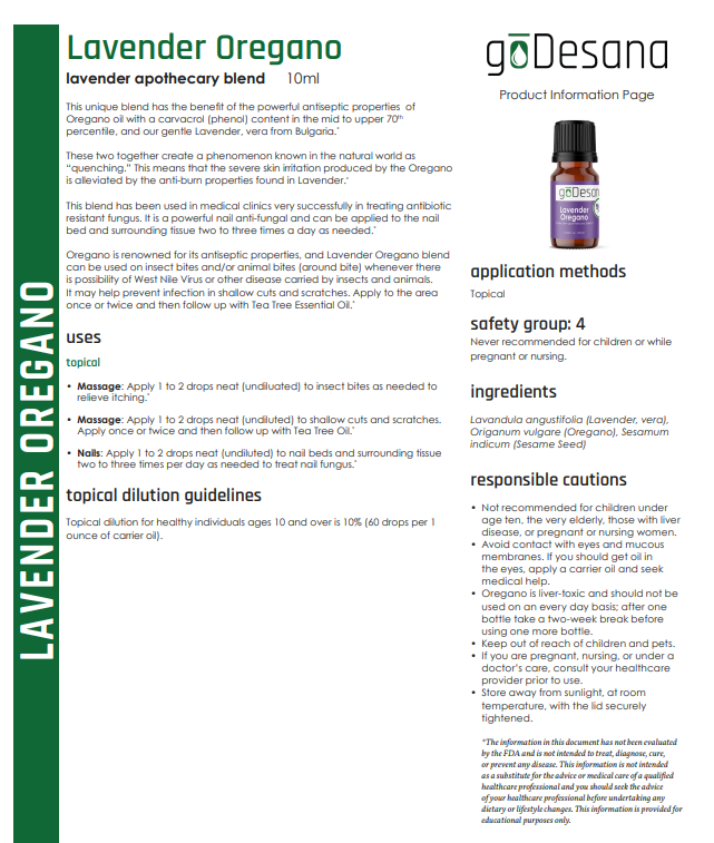 Lavender Oregano Essential Oil