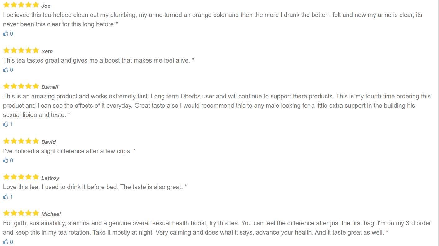 Male Health Tea - Balances Testosterone Levels