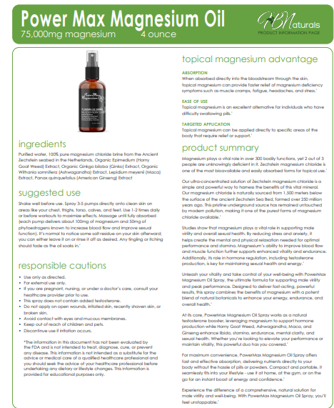 BOGO Topical Magnesium Oils - Magnesium, Pain, Sleep, and Wild Yam | 75,000 mg | 4 oz Bottles