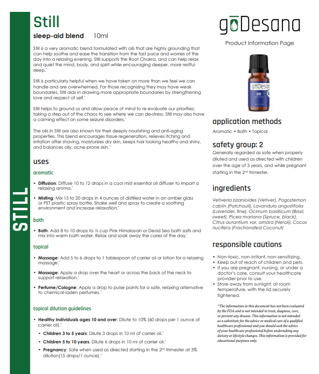 Still Relaxation & Sleep Aid Essential Oil Blend