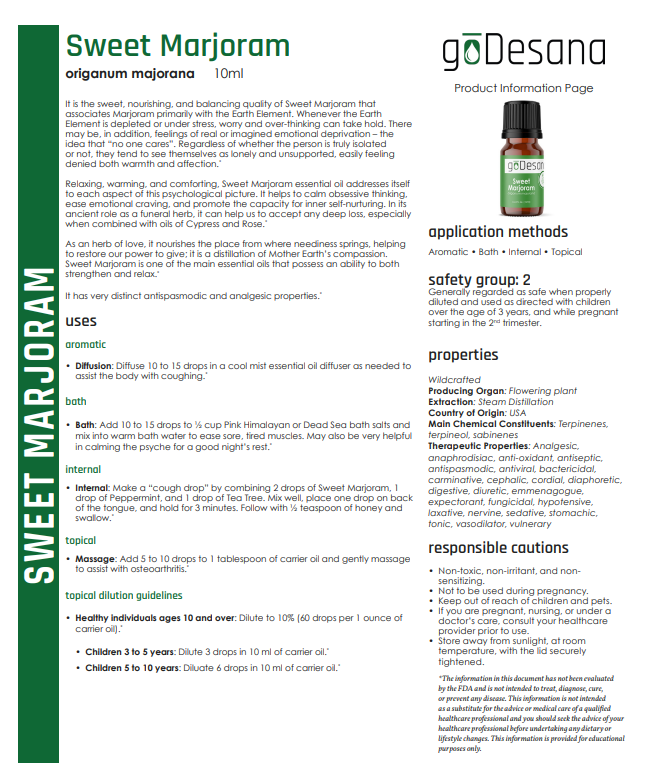 Sweet Marjoram Relaxing Essential Oil