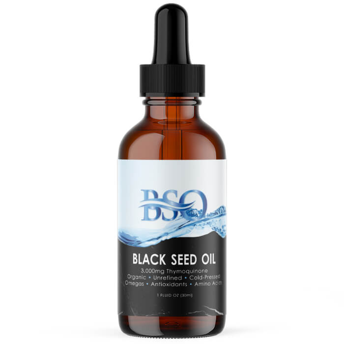 3,000 mg Thymoquinone Organic Cold Pressed Black Seed Oil - Pure & POTENT (BOGO FREE)