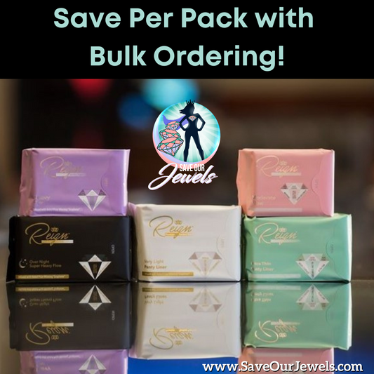 BULK ORDERS Reign Premium Sanitary Napkins and Panty Liners (Plant-Based and Non-Toxic)