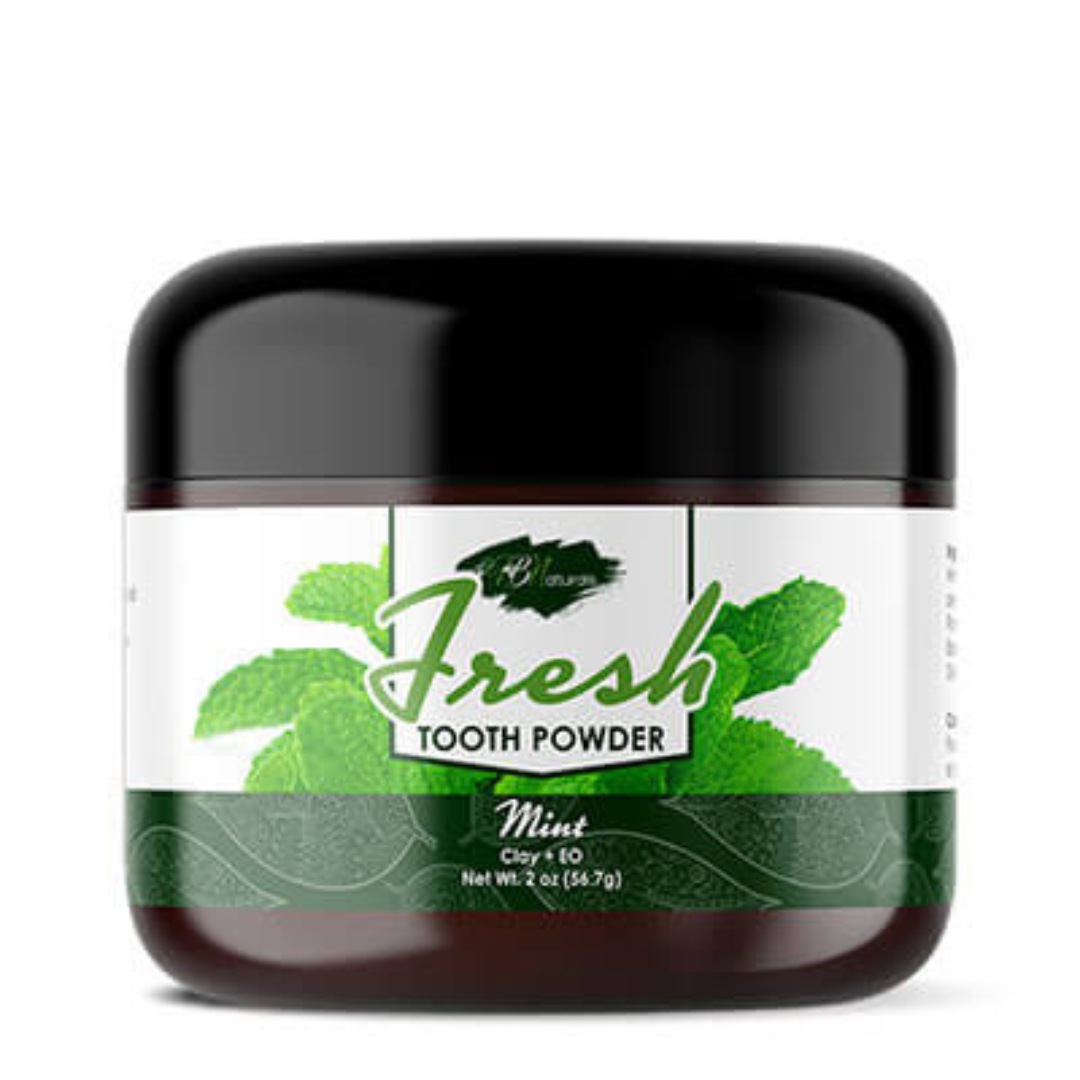 Fresh Calcium Bentonite Clay and Herbal Healing Tooth Powder - Fluoride Free