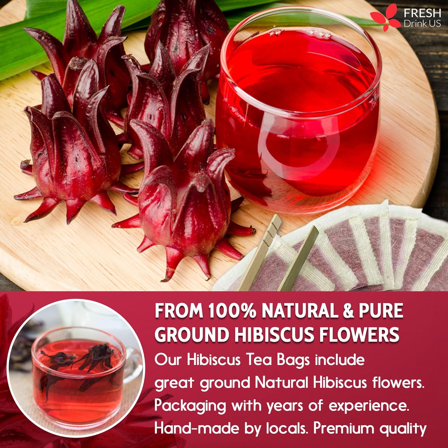 Sleepy-Time Immune & Heart Trio, Chamomile, Soursop & Hibiscus Herbal Tea Bags, 100% Natural and Pure Flowers & Leaves