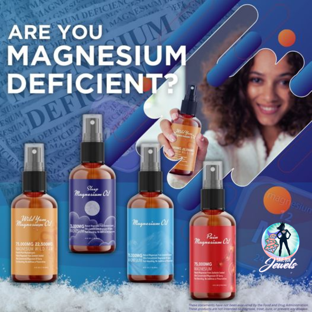 Topical Magnesium Oils - Magnesium, Pain, Sleep, and Wild Yam | 75,000 mg | 4 oz Bottles