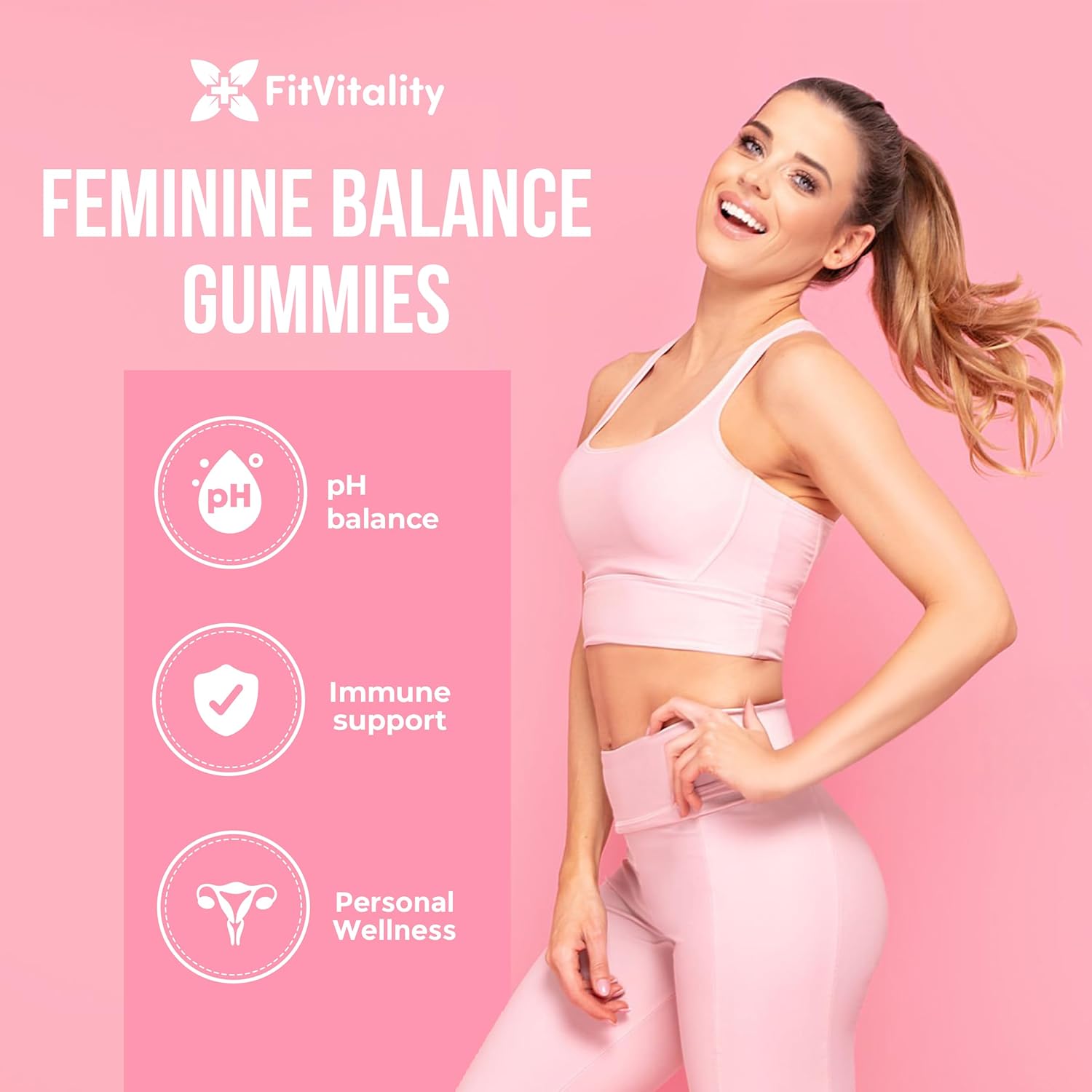 Premium Vaginal Probiotics & Digestive Health Gummies – Probiotics, Collagen Type II, Chasteberry, Vitamin D & Magnesium