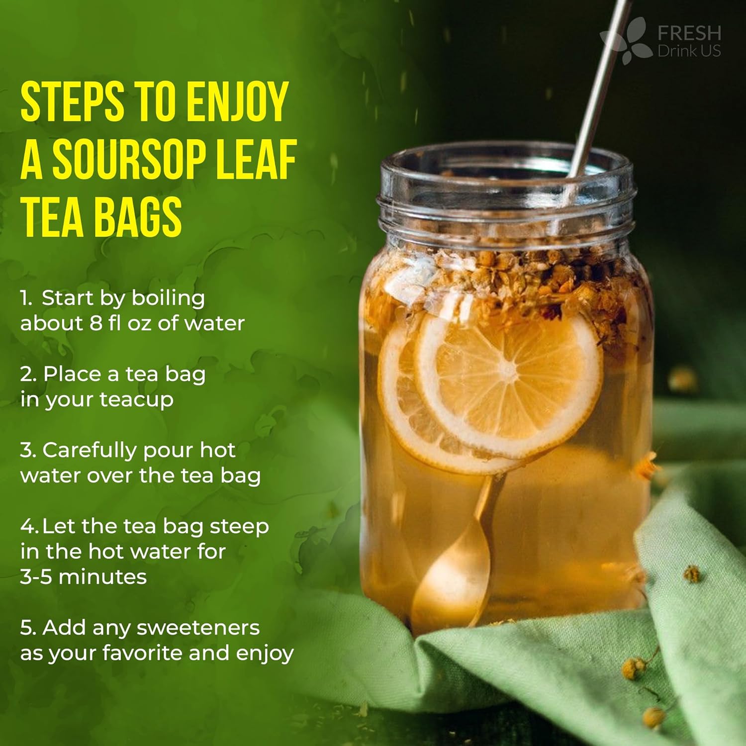 Sleepy-Time Immune & Heart Trio, Chamomile, Soursop & Hibiscus Herbal Tea Bags, 100% Natural and Pure Flowers & Leaves