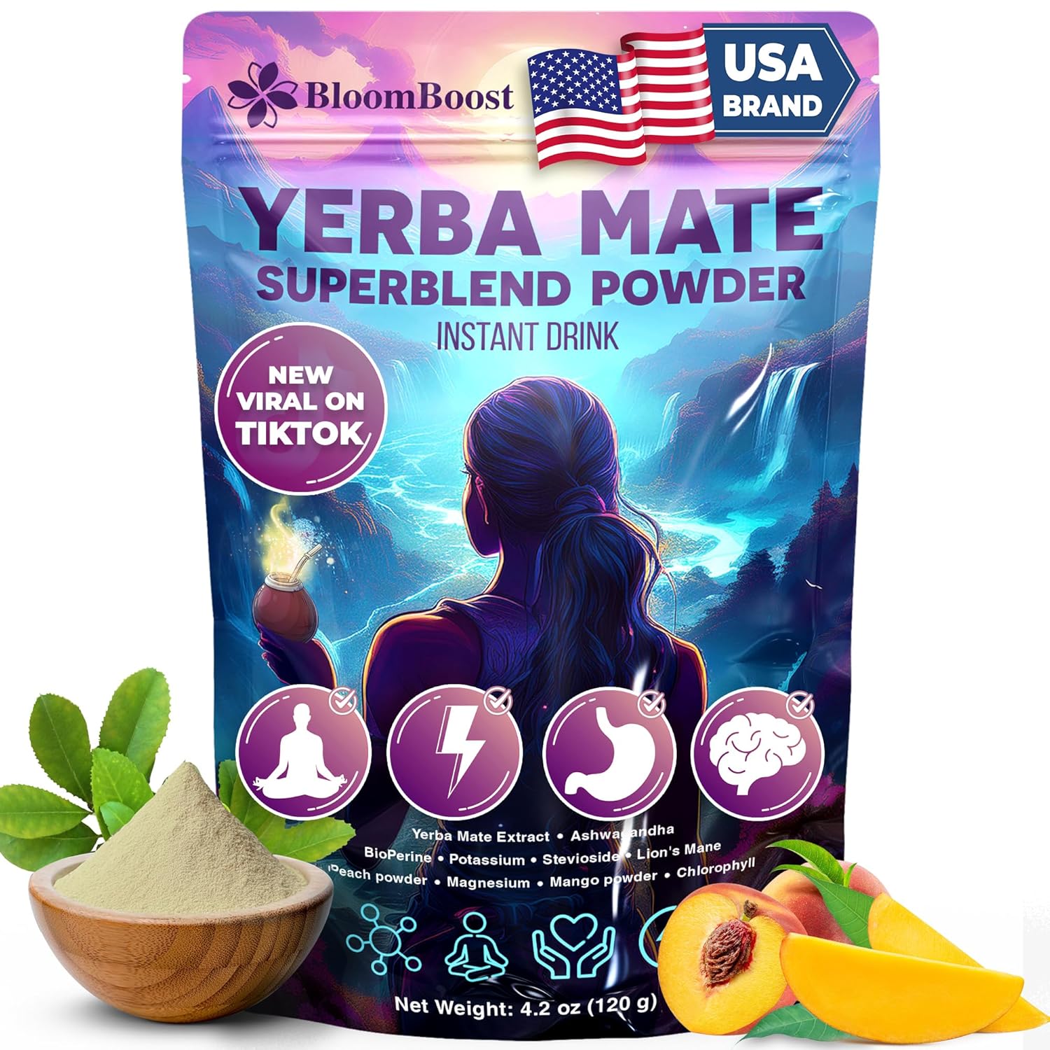 Yerba Mate Instant Tea Powder | Superfood Energy & Focus Blend