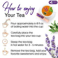 Premium Lavender Mint Tea Bags. 100% Natural, Blend of Lavender, Peppermint, Sage and Licorice