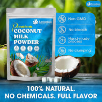 20 oz Coconut Milk Powder, 100% Natural, Unsweetened, Perfect for Cake, Coffee, Tea, Creamer Alternative, No Additives, No Gluten, Vegetarian