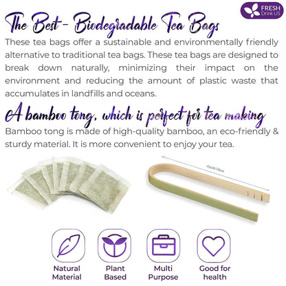 Premium Lavender Mint Tea Bags. 100% Natural, Blend of Lavender, Peppermint, Sage and Licorice