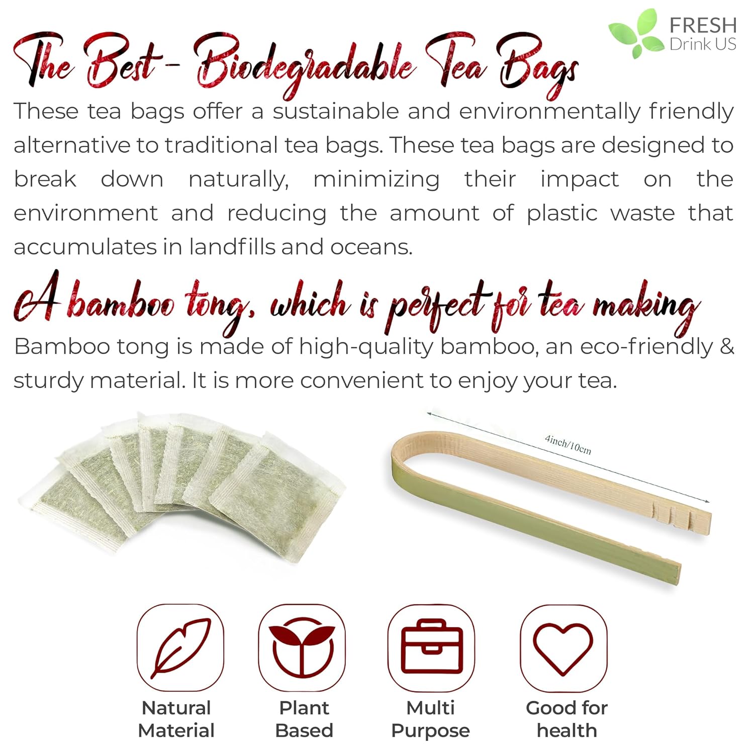 Raspberry Loose Leaf Tea Bags, 100% Natural & Pure from Raspberry Leaves