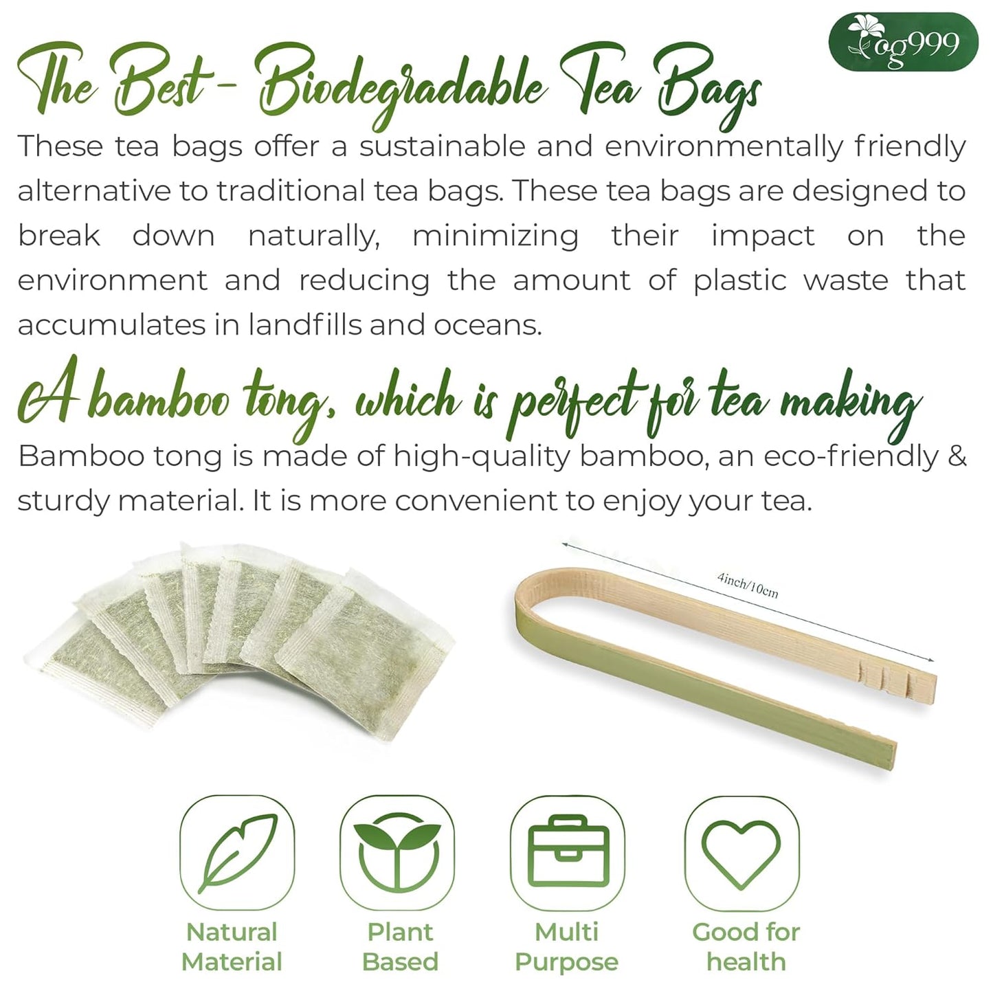 Premium Matcha Green Tea Bags | Blend of Sencha, Green Tea, Spearmint & Orange Slices