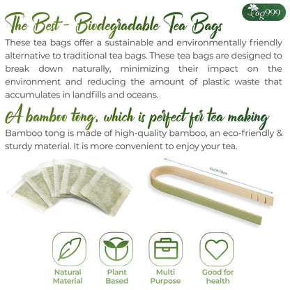 Premium Matcha Green Tea Bags | Blend of Sencha, Green Tea, Spearmint & Orange Slices