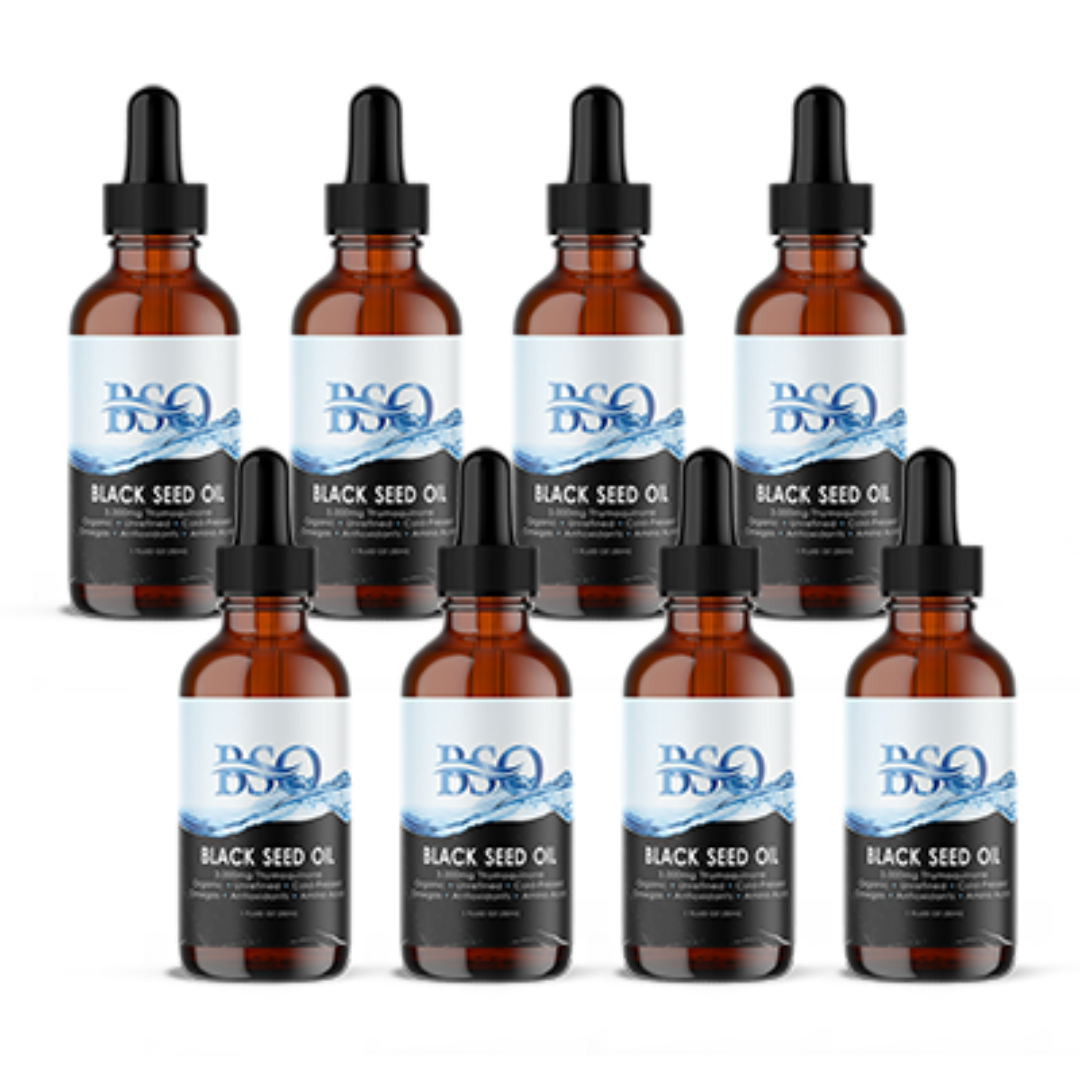 BOGO 3,000 mg Thymoquinone Organic Cold Pressed Black Seed Oil - Pure & POTENT (FREE GIFTS INCLUDED!!)