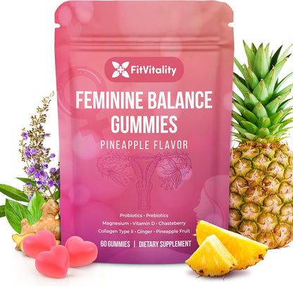 Premium Vaginal Probiotics & Digestive Health Gummies – Probiotics, Collagen Type II, Chasteberry, Vitamin D & Magnesium