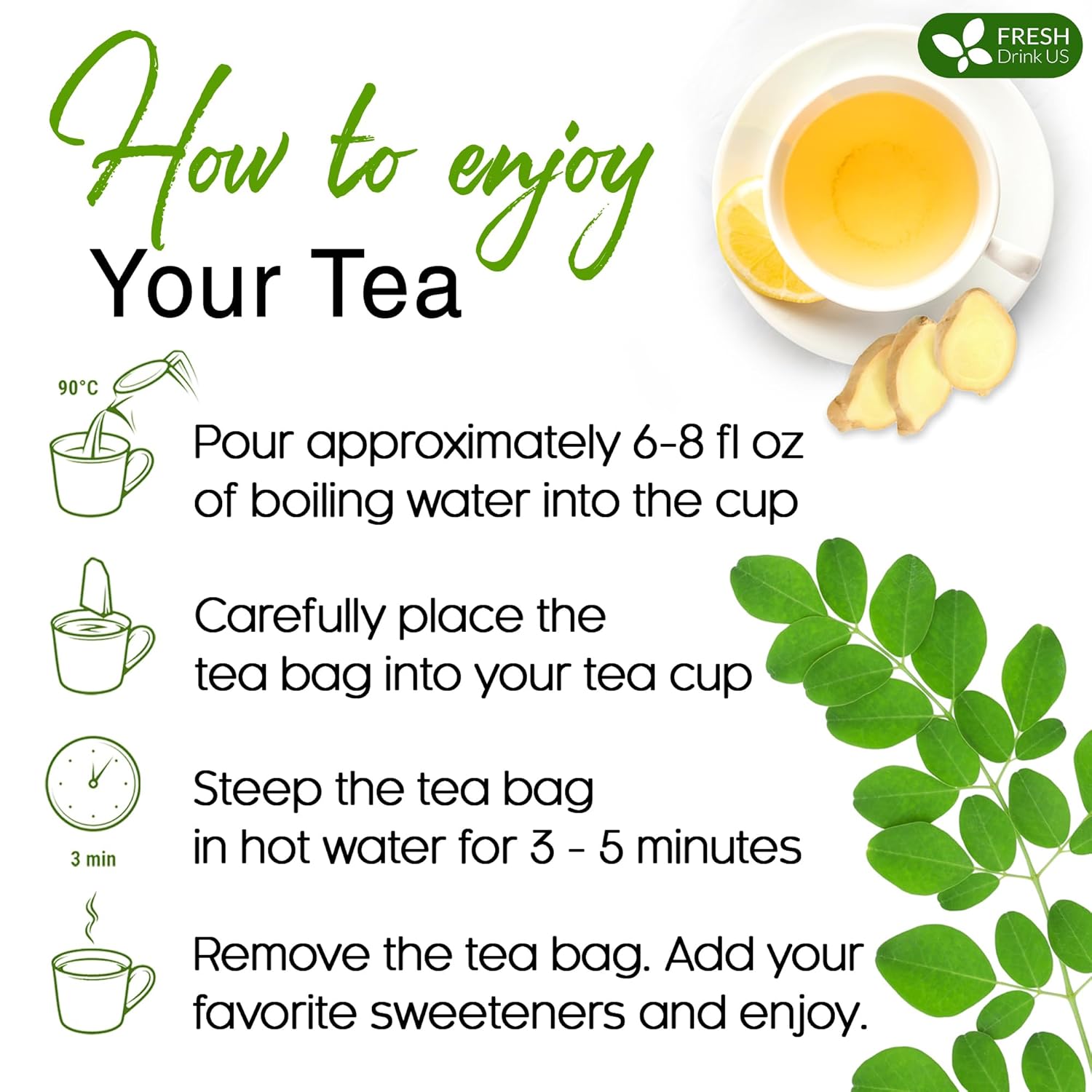 Premium Moringa Ginger Herbal Tea