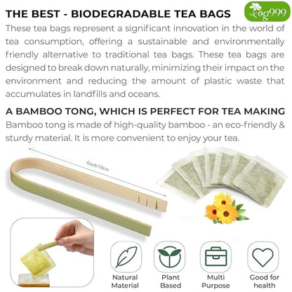 Anti-Inflammatory Superfood Duo, Turmeric Ginger Cinnamon & Moringa Leaf Herbal Tea Bags, 100% Natural & Pure Roots and Leaves
