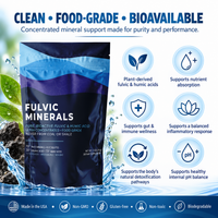 Fulvic Acid Mineral Liquid & Powder - Chelates Heavy Metals, 70+ Minerals & Electrolytes