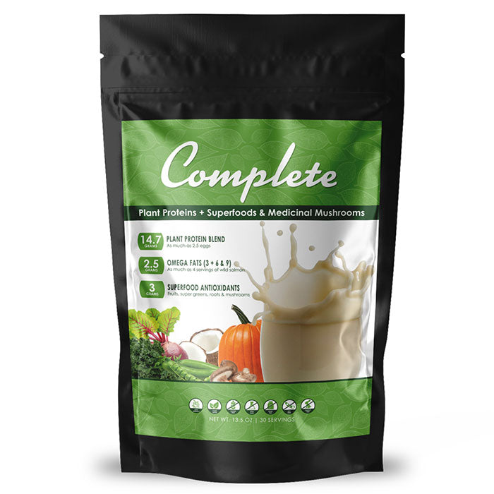 Complete Vegan Meal Replacement Shake with Superfoods & Medicinal Mushrooms - 30 Servings