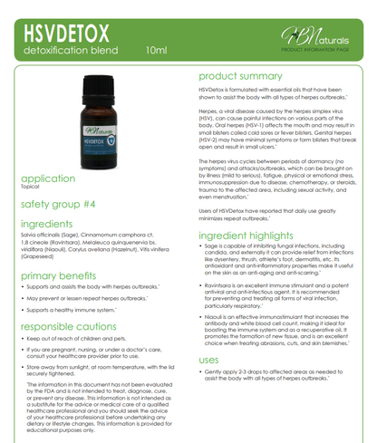Herpes Detoxification Essential Oil Blend