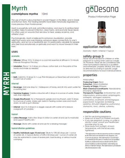 Frankincense & Myrrh Essential Oil Duo
