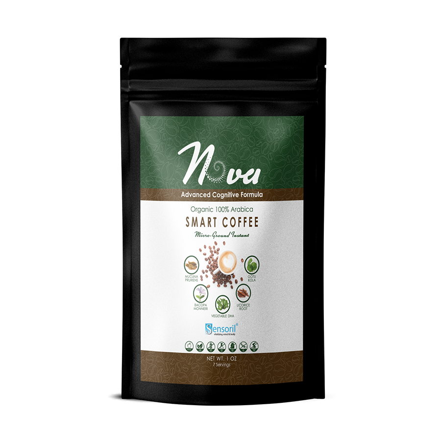 Nova Organic Smart Coffee for Cognitive Function, Memory, Focus, and Motivation