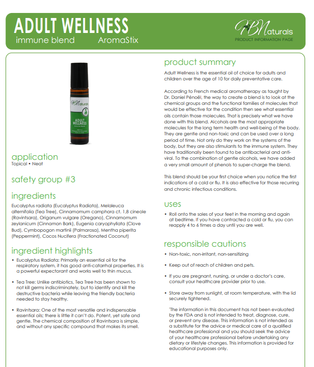 Adult Wellness Immune Building Essential Oil