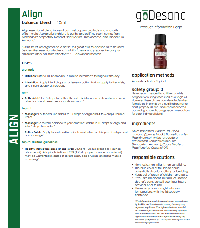 Align Balance Essential Oil Blend for Healthy Blood Flow
