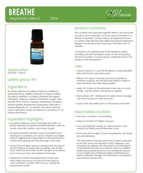 Breathe Respiratory Essential Oil Blend