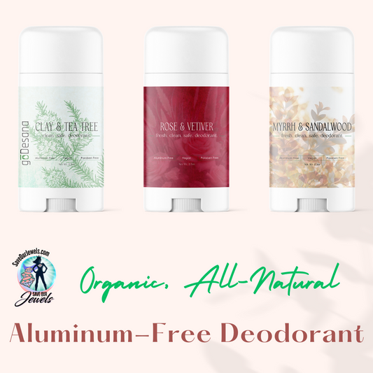 Aluminum-Free Deodorant | Organic & Vegan | Paraben, Phthalate Free | Detoxes Lymph Nodes