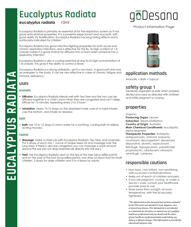 Eucalyptus Radiata Essential Oil