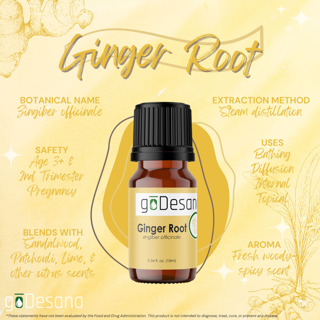 Ginger Root Essential Oil - Great for Nausea and Morning Sickness